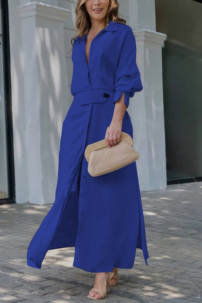 Jeanette Maxi Dress with V-Neckline