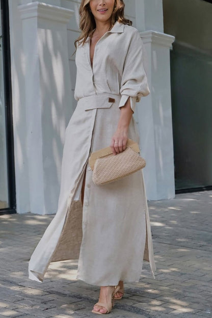 Jeanette Maxi Dress with V-Neckline