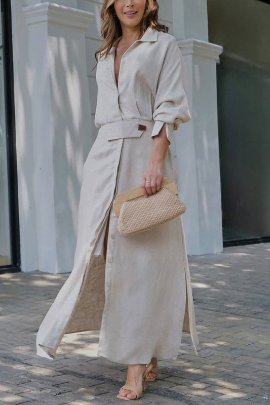 Jeanette Maxi Dress with V-Neckline