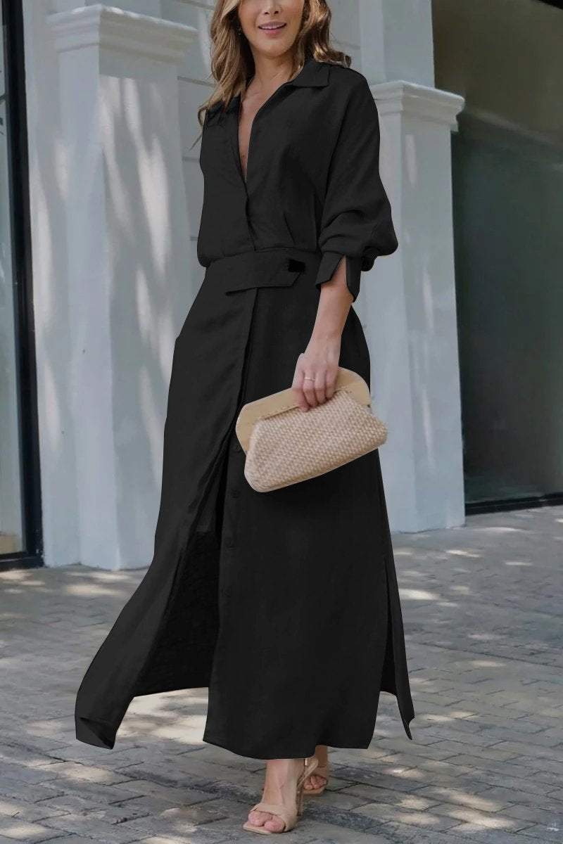 Jeanette Maxi Dress with V-Neckline