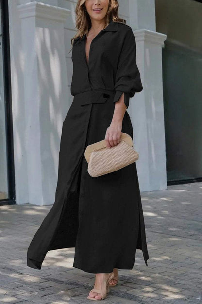 Jeanette Maxi Dress with V-Neckline