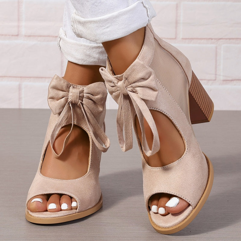 Rachele - Bow-Charmed Orthopedic Heels